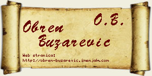 Obren Buzarević vizit kartica